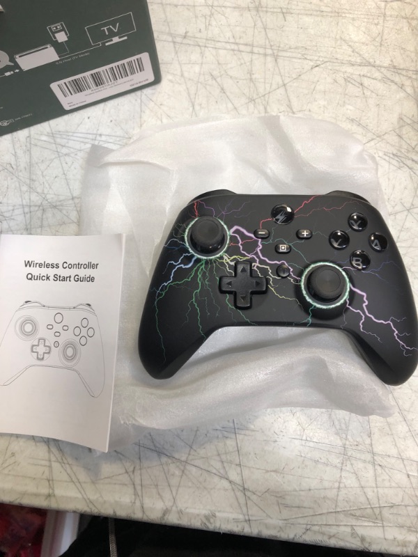 Photo 1 of Wireless Switch Pro Controller for Nintendo Switch Controller/Switch Lite/Switch OLED, LED Light Multi-Platform Windows PC IOS Android Switch Gamepad Remote with Cool RGB/Programmable/Motion Control/Vibration/Turbo/Wakeup
