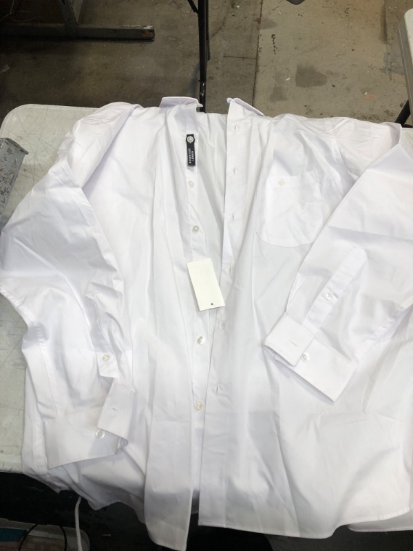 Photo 2 of Van Heusen Men's Dress Shirt Even Temp Never Tuck 18"-18.5" Neck 34"-35" Sleeve White