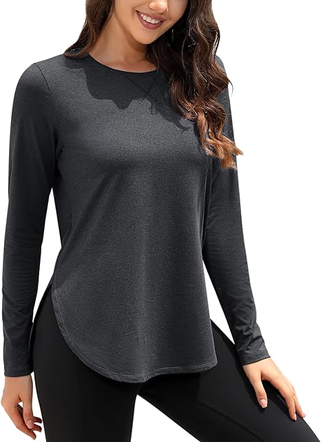 Photo 1 of G4Free Women's UPF 50+ UV Shirts Long Sleeve Workout Sun Shirt Outdoor Gym Hiking Tops Quick Dry Lightweight Medium