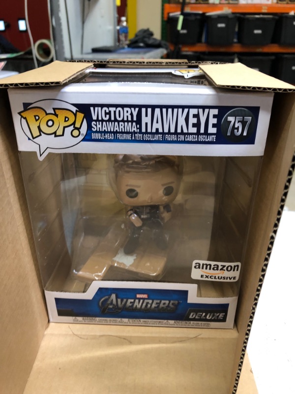 Photo 2 of Funko Pop! Deluxe Marvel: Avengers Victory Shawarma Series - Hawkeye, Amazon Exclusive, Figure 3 of 6