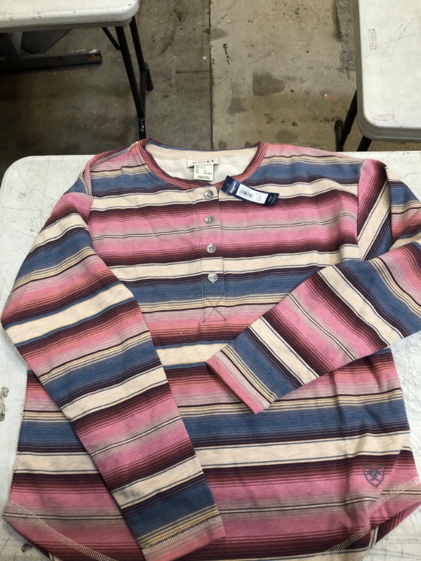 Photo 2 of ARIAT Women's Terry Henley Sweatshirt, Endless Serape Small 