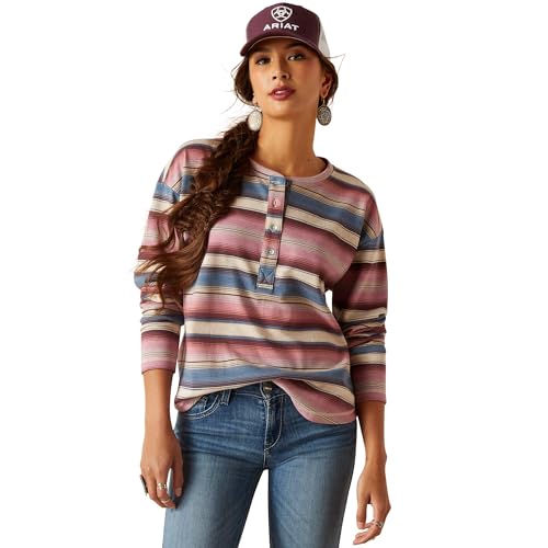 Photo 1 of ARIAT Women's Terry Henley Sweatshirt, Endless Serape Small 