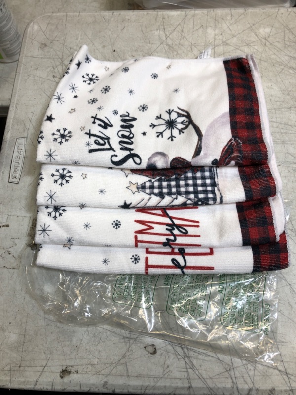 Photo 1 of 4 PACK KITCHEN CHRISTMAS TOWELS 