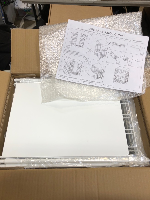 Photo 1 of APEXCHASER Metal Side Table,Cute Nightstand,3 Tier End Table with Storage,Vintage Bedside Table,Girls Bedroom Furniture,Coffee Table for Living Room,Bedroom,Dorm,White White 3-Tier