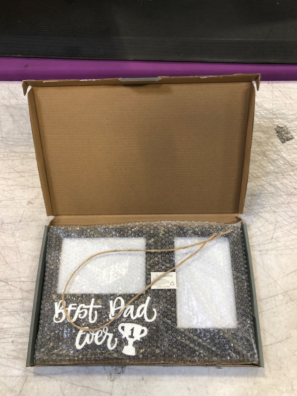 Photo 1 of Gifts for Dad Fathers Day, Dad Gifts from Son, 3D Best Dad Ever Gift Photo Frame – Dad Birthday Gift from Wife, Gifts for Dad Who Wants Nothing,Holds 2 4x6 Inches Photos
