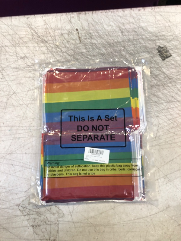 Photo 1 of 4 Pack LGBTQ Rainbow Pride Banners Bunting Flags, Rainbow Flag LGBTQ Pride String Flags for Pride Festival Carnival Party Pride Day Pride Month Parade, 34 Feet 40 Flags (Rainbow)