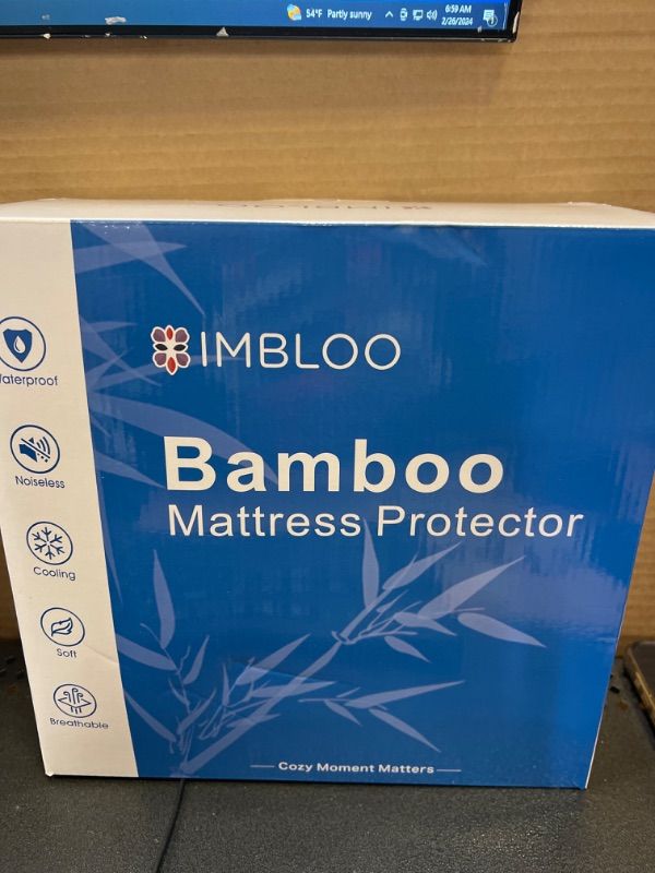 Photo 2 of 100% Waterproof King Size Mattress Cover Protector, Breathable Bamboo 3D Air Fabric, Water Proof Mattress Pad Cover, Soft Noiseless Vinyl Free Machine Washable, 8''-21'' Deep Pocket Bamboo King(78" x 80")