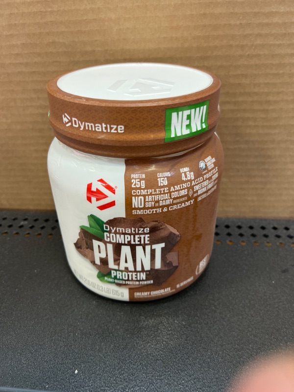 Photo 2 of Dymatize Vegan Plant Protein Powder, Creamy Chocolate, 25g Protein, Lactose / Gluten / Soy Free, 15 Servings Creamy Chocolate 15 Servings (Pack of 1)  exp  06-2024