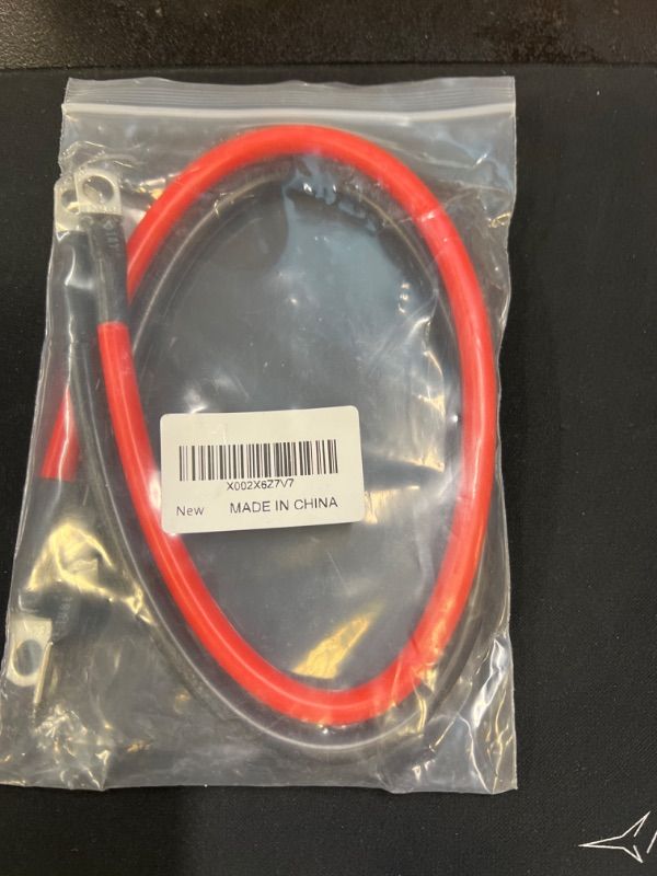 Photo 1 of VonSom Pure Copper Battery Cables 20 Inch 5 Gauge AWG Positive Negative Wire Welding Cable Inverter Cables for Solar Car Truck RV Camper Marine Boat ATV Lawn Mower Motorcycle, Black + Red 2 Pcs Set