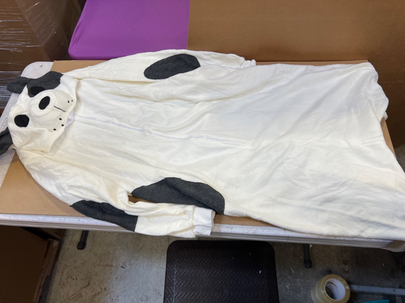 Photo 2 of   SIZE XL  vavalad Adult Dalmatian Onesie Spotty Dog Pajamas Cosplay Animal Plush Homewear Sleepwear Costume Women Men
