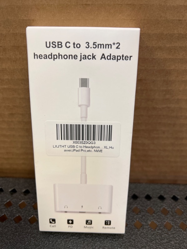 Photo 2 of USB C to 3.5mm Audio Adapter, 3 in 1 Aux to USB C Headphone Splitter Dual 3.5mm Audio Jack and PD 60W Fast Charging, Compatible for iPhone 15, iPad Pro,Galaxy S22 S21 S20/Note 20,Pixel 4 3 XL,Huawei