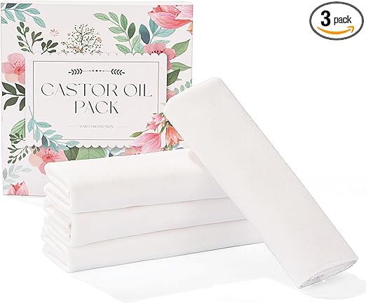 Photo 1 of 3PCS Castor Oil Pack,Castor Oil Pack wrap Organic Cotton,Castor Oil wrap,Castor Oil Compress wrap Reusable,Castor Oil Pads?Oil-Free?20.5×11in