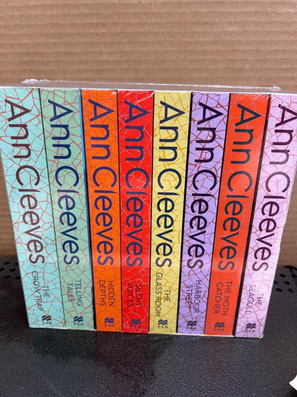 Photo 1 of Ann Cleeves Shetland Series 8 Books Collection Set (Raven Black, White Nights, Red Bones, Blue Lightning, Dead Water, Thin Air, Cold Earth, Wild Fire) Paperback – January 1,