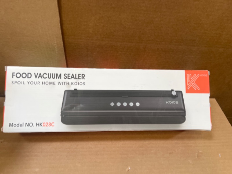 Photo 1 of Vacuum Sealer Machine, KOIOS Automatic Food Sealer with Cutter, Dry & Moist Modes, Compact Design Powerful Suction Air Sealing System with 10 Sealing Bags & Air Suction Hose Black