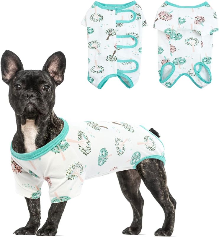 Photo 1 of IDOMIK Recovery Suit for Dogs Cats After Surgery, Recovery Shirt for Male Female Pet Abdominal Wound Surgical Shirt Post-Operative Onesies,E-Collar Cone Alternative, Puppy Snugly Anti-Licking Bodysuit. XS
