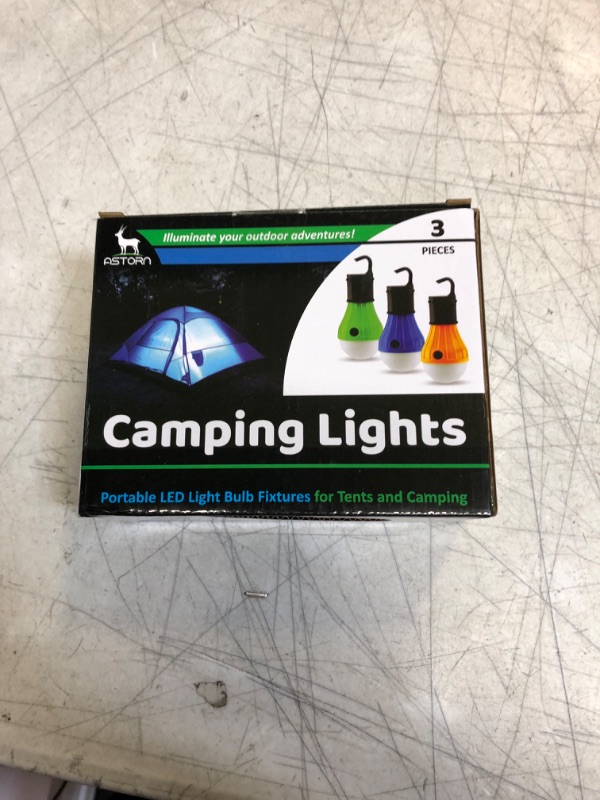 Photo 2 of 3 PC Outdoor Light Set for Tents & Camping by Astorn. Camping Made Easy with These Portable Lights. Use The Light on a Patio, in a Tent or in an RV. Battery Operated and Weatherproof!