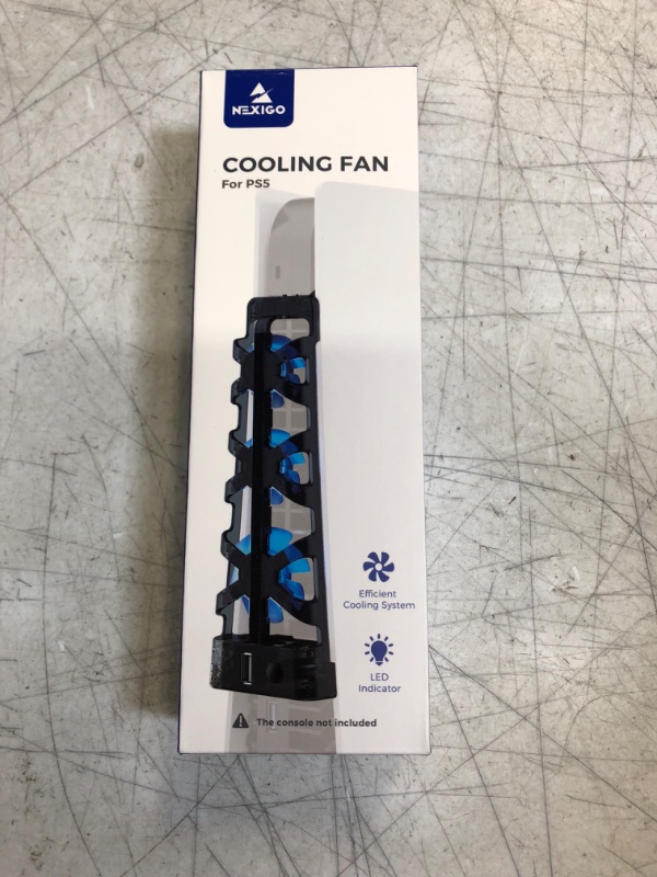 Photo 2 of NexiGo PS5 Accessories Cooling Fan [Auto On/Off] with LED Light, for Both Disc and Digital Editions, Efficient Cooling System, Compatible with Horizontal Stand