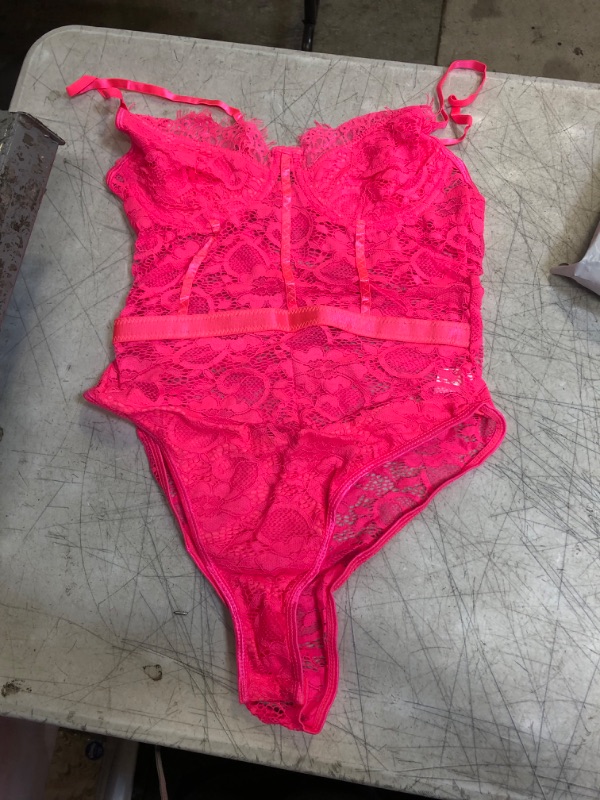 Photo 1 of Hot Pink One Piece Lingerie Set Small 