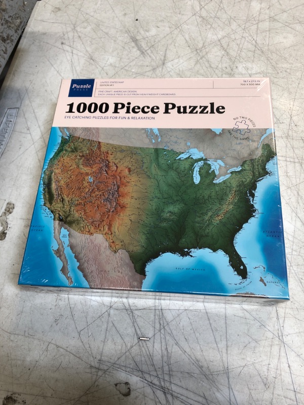 Photo 2 of | USA Map Puzzle 1000 Piece Adult Jigsaw Puzzle of The United States of America - Moderately Challenging