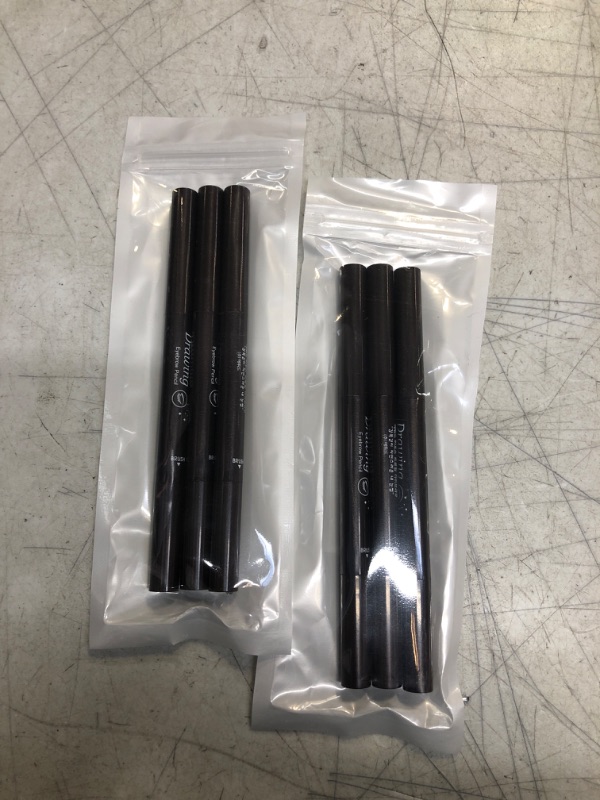 Photo 2 of 3 Classic Eyebrow Pencils,Long Lasting, Waterproof, Double-headed Automatic Rotating Eyebrow Pencil,[3-in-1]Eyebrow Pencil *3;Dark Brown #-0907032 Dark Brown Eyebrow Pencil *3; #-0907032 ( PACK OF 2 )