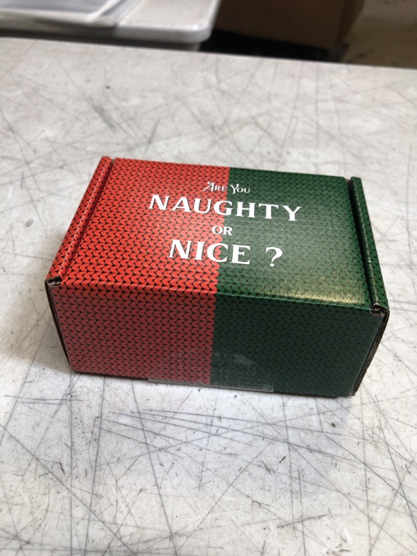 Photo 3 of 2 Shot Glasses - Christmas Naughty & Nice Novelty Glass Set - 1.5 oz Green Red Fun Gift Wrapped Boxed - Unique Fun Funny Gag Present For Him Her - Liquor Drinking Game