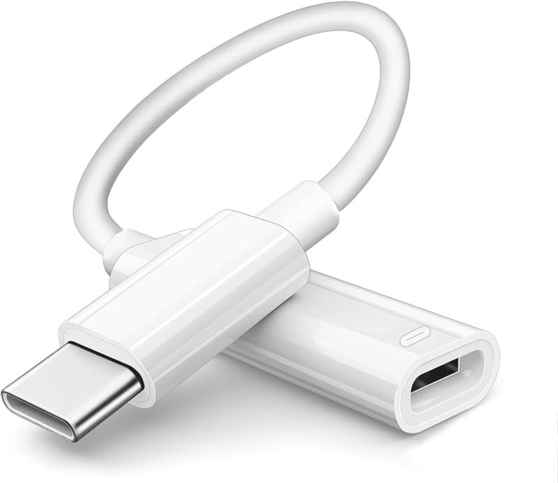 Photo 1 of THRGOUO Compatible for USB C to Lightning Adapter - Male USB-C to Female Lightning Charge Adapter PD Charge Converter. Adapter for iPhone 15 Pro iPad Pro and More USB-C Devices
