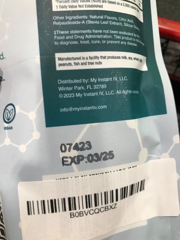 Photo 2 of Electrolytes Powder Drink Mix - Advanced Hydration Technology - Vegan & Gluten Free Hydration - Quick IV Hydration Packets with a Boost of Nutrients - Berry Blast - 8 Pack Hydration Powder best by 03/2025