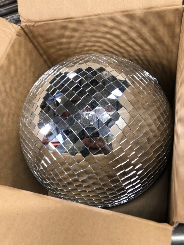 Photo 2 of 10" Mirror Disco Ball Great for a Party or Dj Light Effect Christmas 