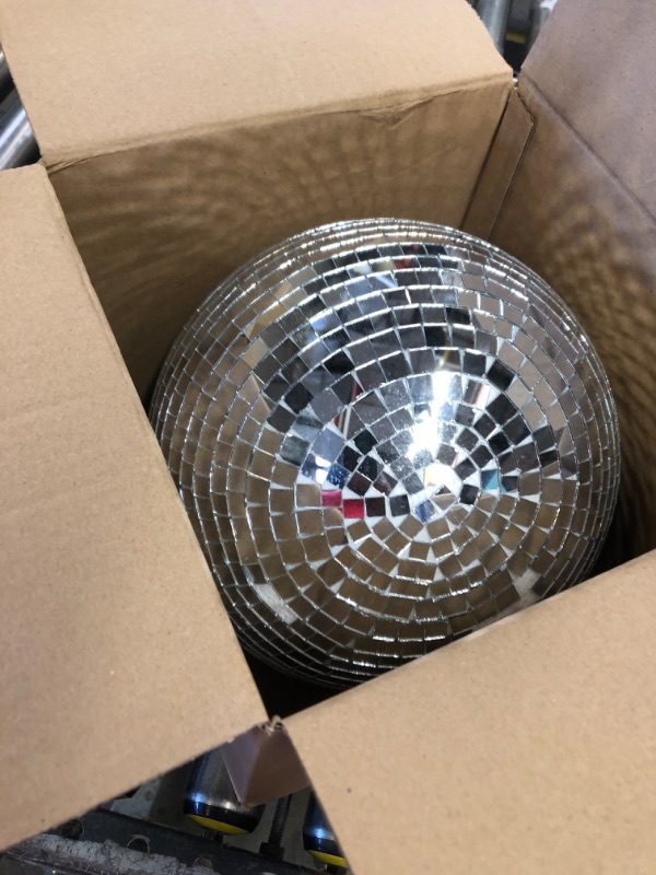 Photo 2 of 10" Mirror Disco Ball Great for a Party or Dj Light Effect Christmas