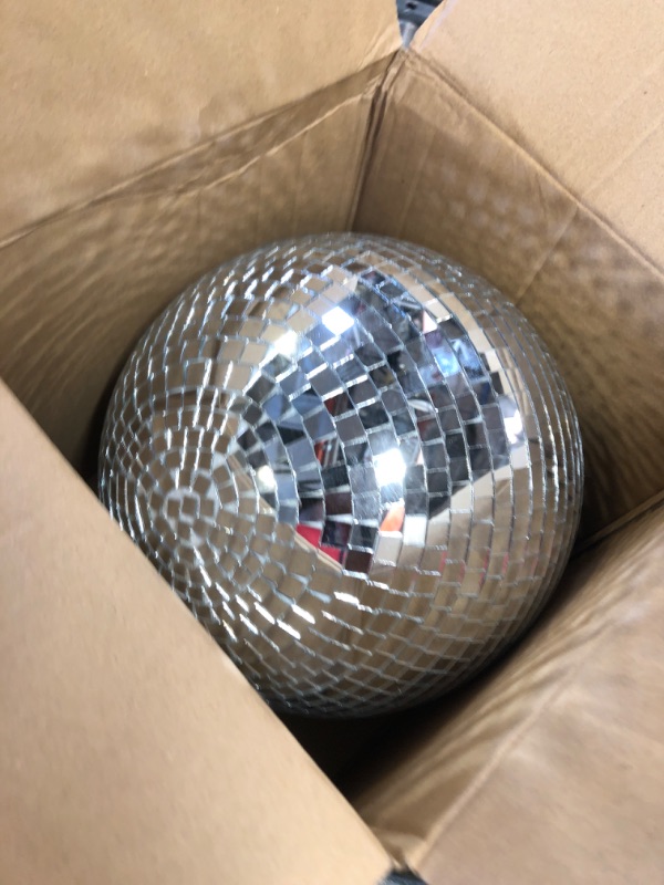 Photo 2 of 10" Mirror Disco Ball Great for a Party or Dj Light Effect Christmas