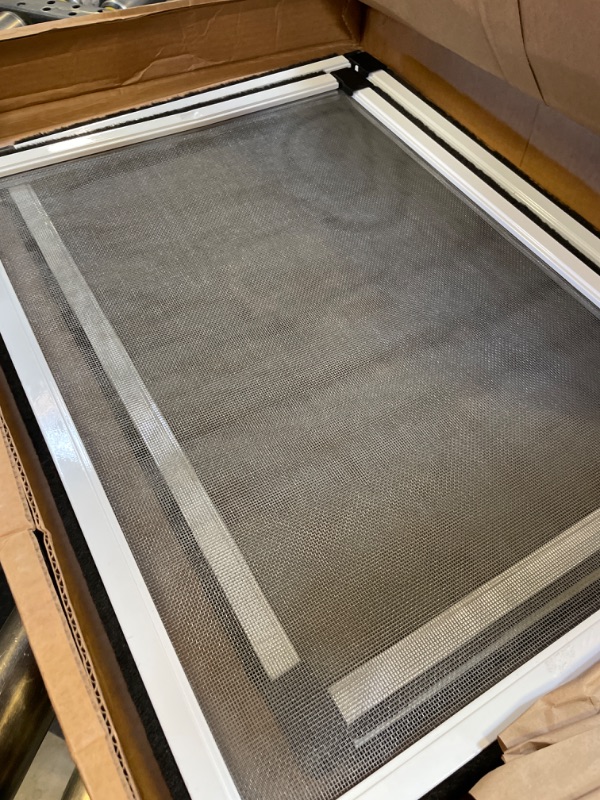 Photo 1 of FLYZZZ Adjustable Sliding Window Screen Horizontal (15.74 ''H x 21-40''W) 2 Packs Expandable Window Screen Medium Replacement Window Screen for Home