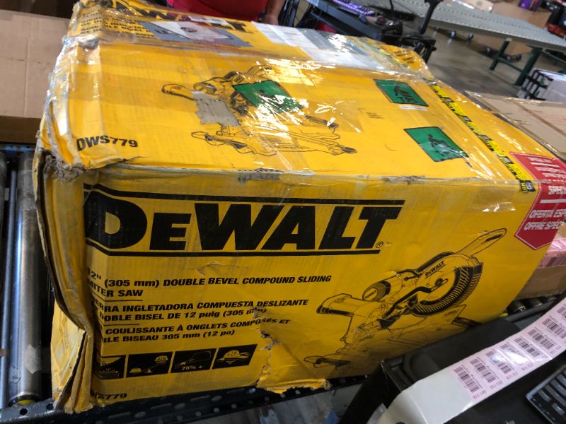 Photo 1 of 15 Amp Corded 12 in. Double Bevel Sliding Compound Miter Saw, Blade Wrench and Material Clamp


