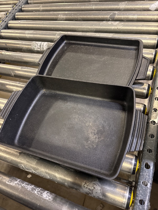 Photo 2 of 2-In-1 Pre Seasoned Cast Iron Dutch Oven With Skillet Lid,Casserole Dish,Rectangular Baking Pan,Griddle Pot Set, 6QT, 9"x13"