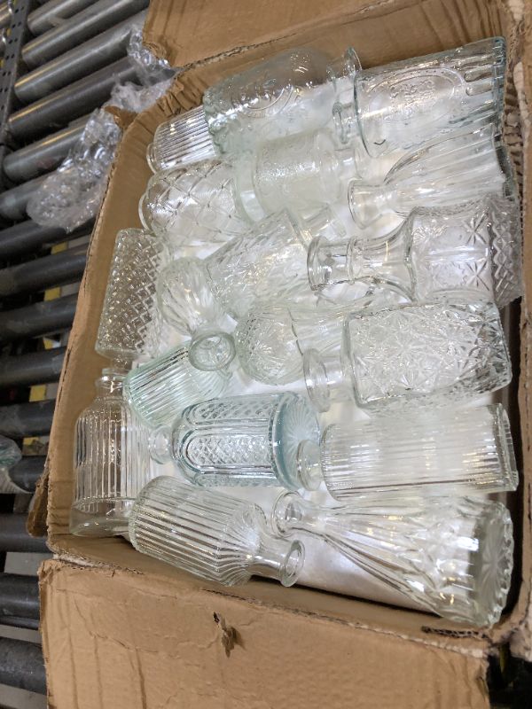 Photo 2 of Arme Glass  Vase Set of 32 Pcs?Small Glass Vases for Flowers?Clear Bud Vases in Bulk?Vintage Vases for Centerpieces?Small Glass Bud Vase for Rustic Wedding Decorations?Home Table Flower Décor