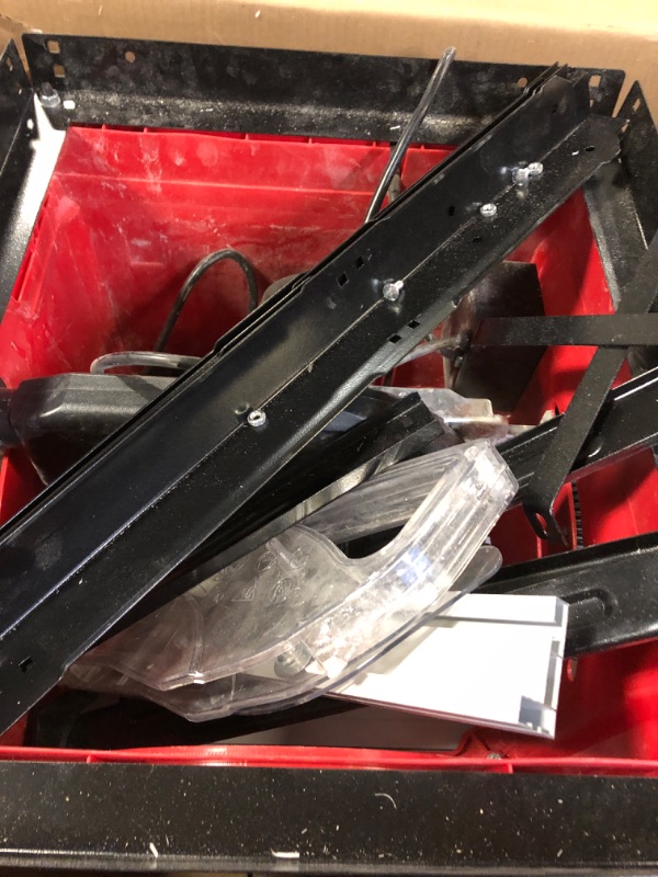 Photo 1 of 10inch Table Saw, Portable Benchtop Table Saw, Stand & Push Stick, 5000RPM, Adjustable Blade Height, With Port for Connecting Dust Collector, 90°Cross Cut & 0-45°Bevel Cut