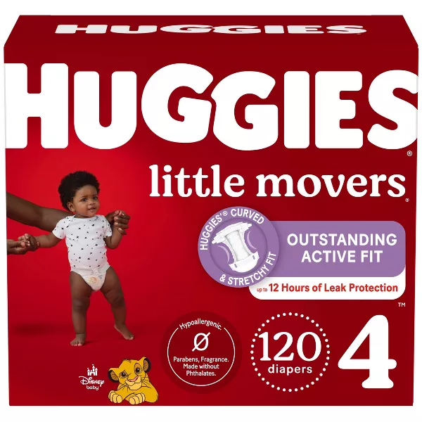 Photo 1 of Huggies Little Movers Baby Disposable Diapers -SZ 4 120 CT