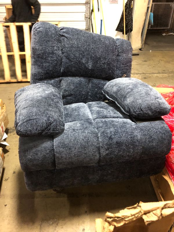 Photo 1 of blue reclining sofa chair