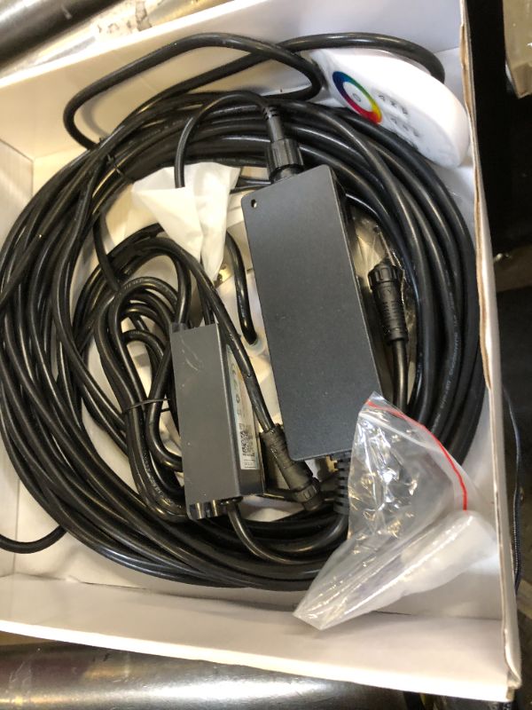 Photo 1 of LEDIARY 6 Inch LED RGB Pool Lights for Inground Pool, AC120V 15W Underwater Swimming Pool/Spa Lights with APP/Remote Control, 50 ft Cord, Waterproof for 6" Wet Niche(Transformer& Controller Included)