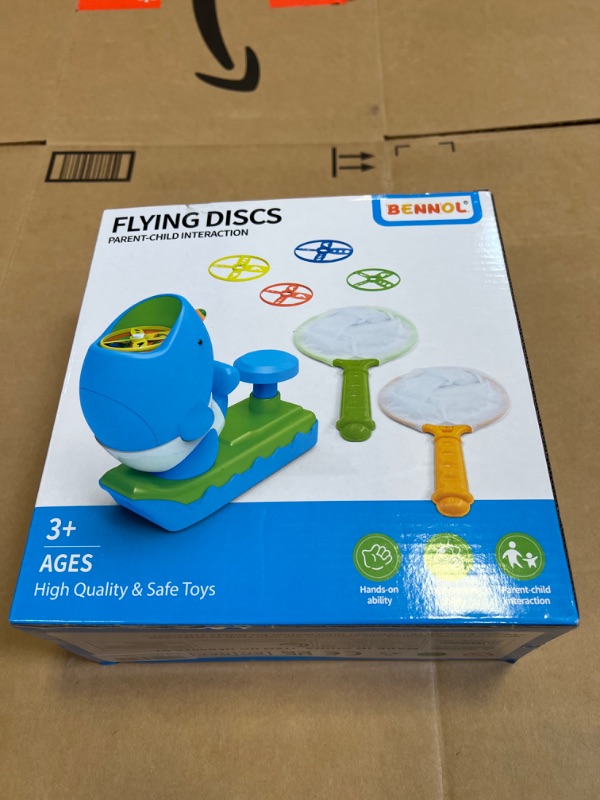 Photo 2 of Bennol Outdoor Game Toys for Kids Ages 3-5 4-8, Flying Disc Launcher Outdoor Outside Toys Gifts for 3 4 5 6 7 8 Year Old Boys Kids, Ideas Outside Outdoor Toys for Kids Toddlers Boys Ages 3-5 6-8 4-8 15 PCS