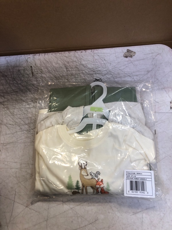 Photo 2 of Hudson Baby Unisex Baby Cotton Hoodie, Bodysuit or Tee Top and Pant Set 4 Toddler Forest Animals