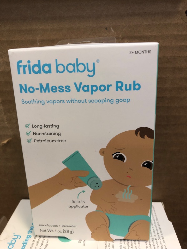 Photo 2 of Frida Baby No-Mess Vapor Rub, Baby Vapor Rub for Chest, Neck, Back + Foot,Non-staining, Petroleum-Free Hands-Free Applicator Tube, Soothing Eucalyptus & Lavender for Sleep