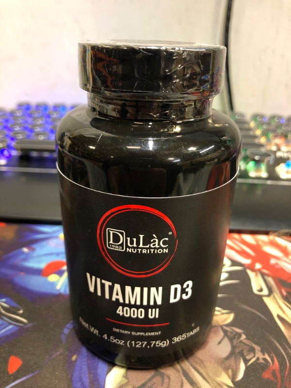 Photo 2 of Dulàc - Vitamin D3 4000 IU - Pure Vitamin D Supplement Made in Italy, 365 Tablets - Promotes Calcium and Phosphorus Absorption for Bones, Teeth, Muscles and Immune System