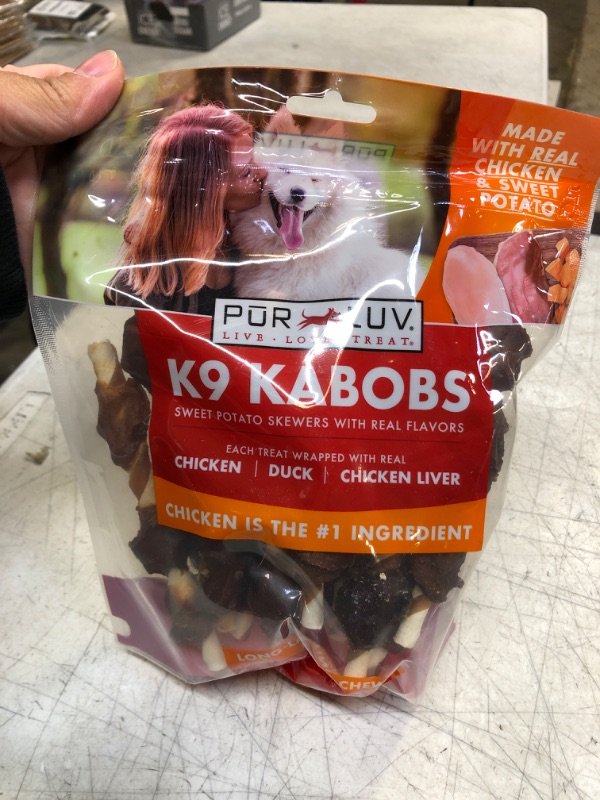 Photo 2 of Pur Luv K9 Kabob Real Chicken, Duck, and Sweet Potato Dog Treats, Made with Real Chicken and Sweet Potato, Healthy, Easily Digestible, Long Lasting, and High Protein Dog Treat, 12 oz