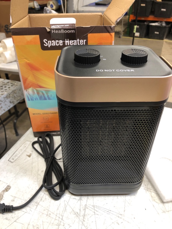 Photo 2 of 2023 New Portable Space Heater 1500W/750W Electric Heater with Thermostat Overheating & Tip-Over Protection PTC Fast Safety Heating 90° Oscillating Small Heater Fan for Office Bedroom Desk Indoor Use