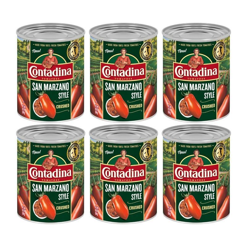 Photo 1 of ++BB 09/24 ++ Contadina San Marzano Style Crushed Tomatoes, 28 oz (Pack of 6 Cans)
