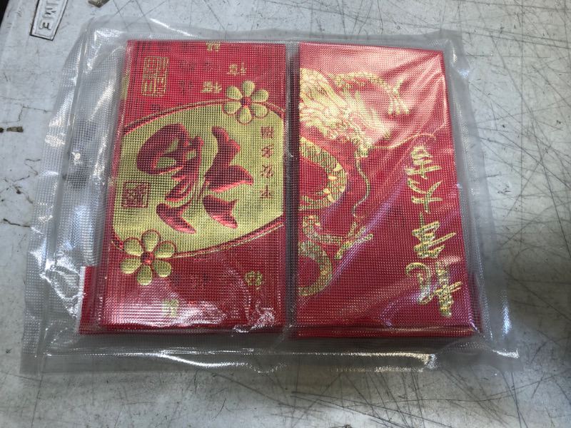 Photo 2 of 36PCS Chinese Red Envelopes, Chinese New Year Hong Bao Packet Red Gold Lucky Money Pockets 6.6x3.5 Inch for New Year Spring Festival Wedding Birthday Supplies 36Pcs, Option 5