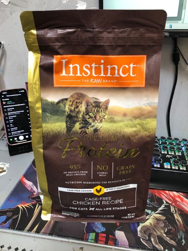 Photo 3 of Instinct Ultimate Protein Grain Free Cage Free Chicken Recipe Natural Dry Cat Food, 4 lb. Bag Chicken 4 Pound (Pack of 1)