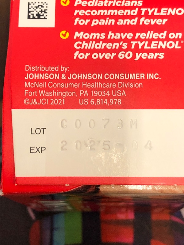 Photo 3 of Children's Tylenol Chewables, 160 mg Acetaminophen for Pain & Fever Relief, Grape,2 * 24 ct (48 Ct)