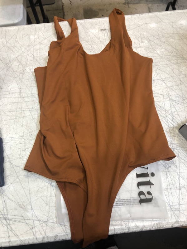 Photo 1 of BROWN SLEEVELESS BODYSUIT XL