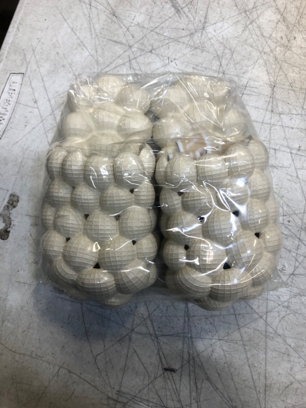 Photo 1 of Fiedaz Bubble Slides for Kids Girls Boys Golf Ball Slides Funny Lychee Massage Slides Non-Slip Cloud Slides House Slippers Beach Pool Sandals 2-3 Big Kid White